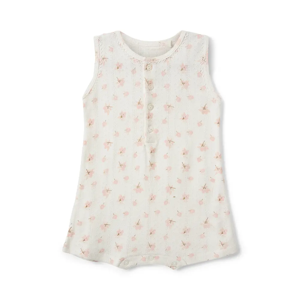 Tine Jumpsuit - Off White Light Pink - 86 | Barnkläder - Underdelar - Hängsel & jumpsuits | BabyMode