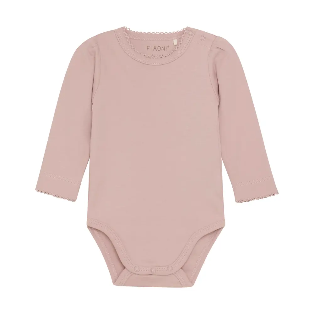 Långärmad Body - Shadow Gray - 68 | Barnkläder - Bodys & overaller - Långärmad body | BabyMode