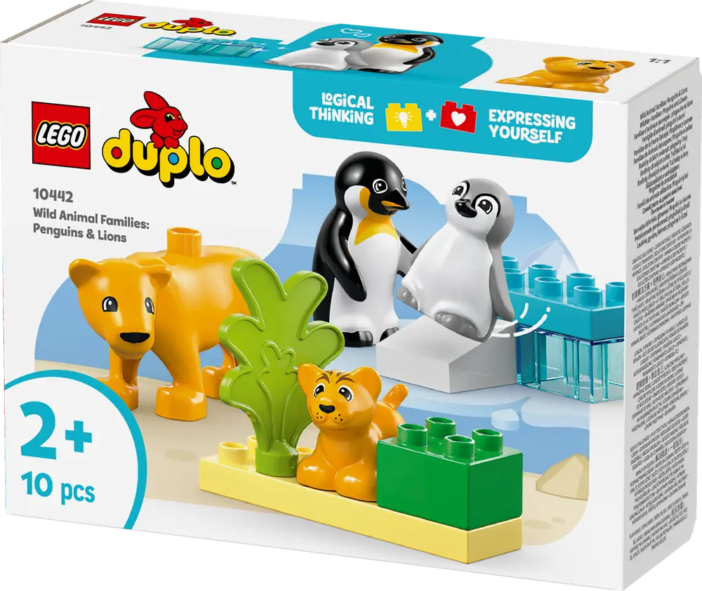 LEGO DUPLO Town 10442 Vilda djurfamiljer: Pingviner och lejon