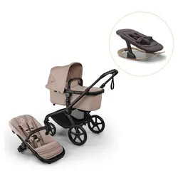 Fox 5 Renew complete inkl. Giraffe bouncer - desert taupe/tornado grey | Barnvagnar | BabyMode
