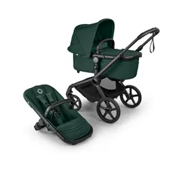 Bugaboo Fox 5 Renew Complete Duovagn - Black/Fern Green | Barnvagnar - Duovagnar - Alla duovagnar | BabyMode