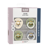 BIBS Nap Colour 4-pk Latex Str. 2 - Sage Glow Mix