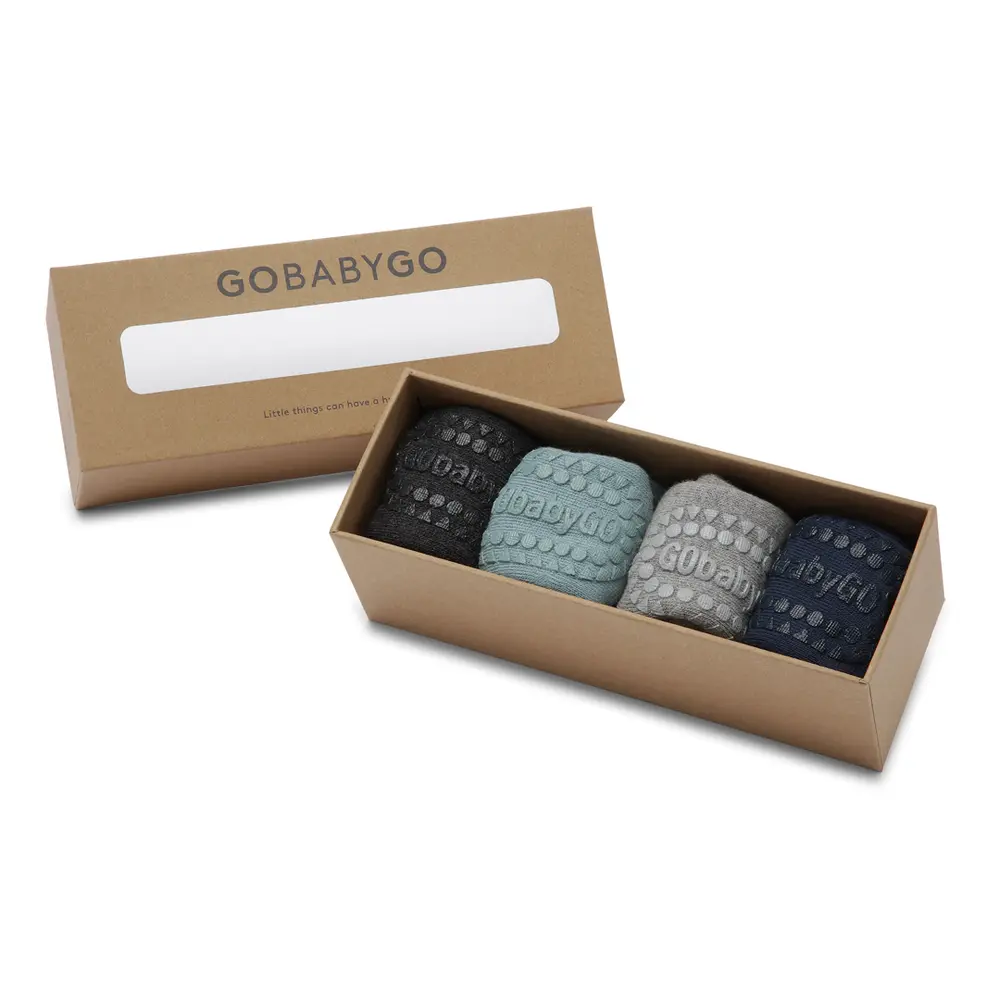 Combo box - Bomuld - GR/BL/NA - 20/22 | Barnkläder - Strumpor & strumpbyxor - Halkfria strumpor | BabyMode