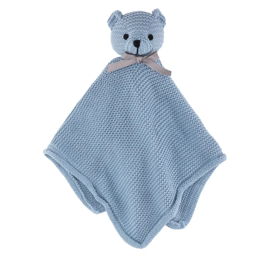 Snuttefilt – Nalle - Misty Blue | Leksaker - Nallebjörnar & gosedjur - Snuttefiltar | BabyMode