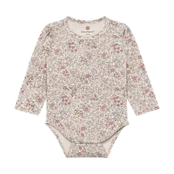 Långärmad Body m. Print - Eggnog | Kläder - Bodys & overaller - Långärmad body | BabyMode