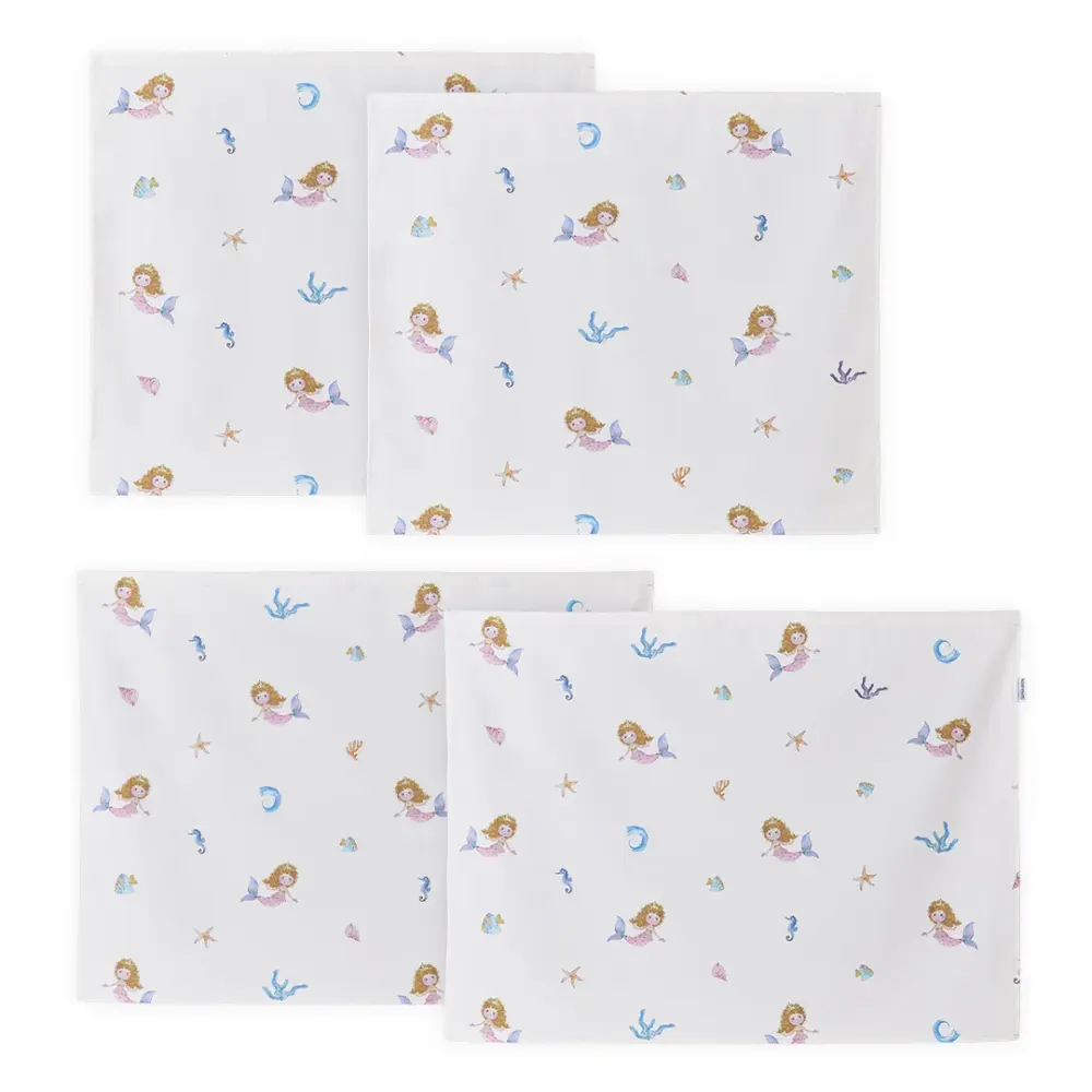 Mermaid Gardin till Medelhög Säng 70x160 cm - Beige | Barnrum - Textilier | BabyMode