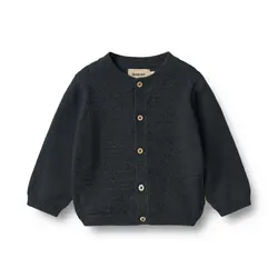 Stickat Kofta Björn - Navy | Kläder - Toppar - Koftor, västar & tröjor | BabyMode