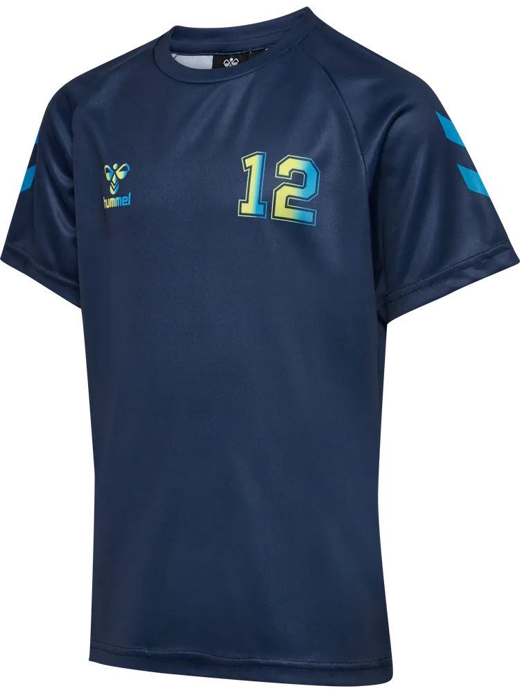 Shimmer t-shirt - Dress blues/limeade - 110 | Barnkläder - Temakläder - Träningskläder | BabyMode