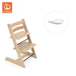 Tripp Trapp Stol & Bricka - Natural/vit | Baby & Barn | BabyMode