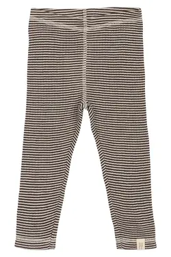 Leggings Dante Ull - Coffee Bean/Dark Off White | Kläder - Ull - Ullbyxor | BabyMode