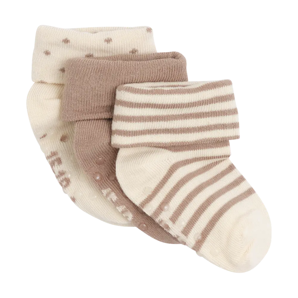 Babystrumpor med ABS 3-pack - Beige - 11/14 | Barnkläder - Strumpor & strumpbyxor - Strumpor | BabyMode