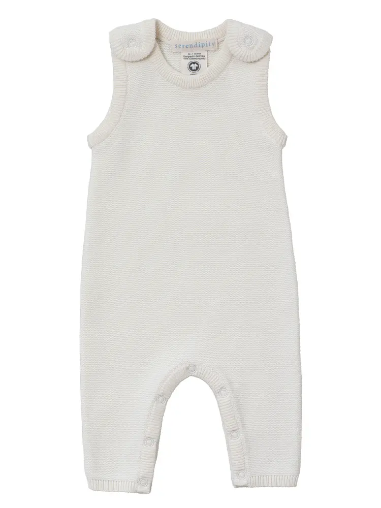 Stickad Romper - Creme - 62CM | Barnkläder - Bodys & overaller - Jumpsuit utan fot | BabyMode