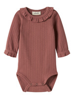 Lil' Atelier Onela Långärmad Slim Body - Withered Rose