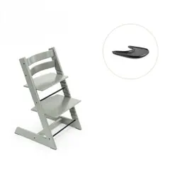 Tripp Trapp Stol & Bricka - Glacier green/svart | Baby & Barn | BabyMode