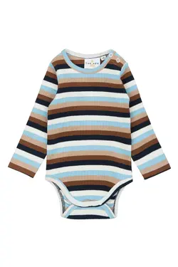 Långärmad Body Park Rib - Powder Blue | Kläder - Bodys & overaller - Långärmad body | BabyMode
