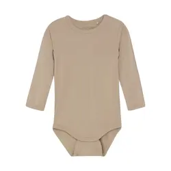 Långärmad Body - Simply Taupe | Kläder - Bodys & overaller - Långärmad body | BabyMode