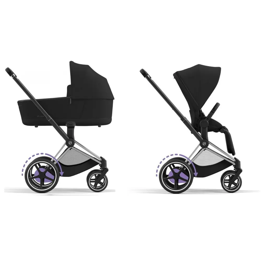Cybex E-Priam Duovagn - Chrome/Black | Barnvagnar - Duovagnar - Alla duovagnar | BabyMode