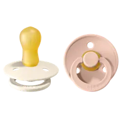 Napp Colour 2-pack Latex Rund 18+ mån - Ivory/Blush | Baby & Barn - Sköta - Nappar | BabyMode