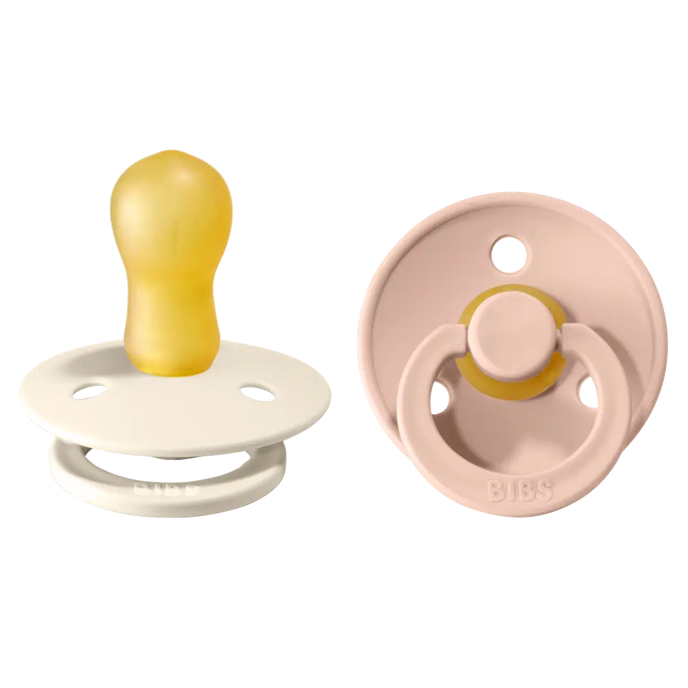 Napp Colour 2-pack Latex Rund 18+ mån - Ivory/Blush | Baby & Barn - Sköta - Nappar | BabyMode
