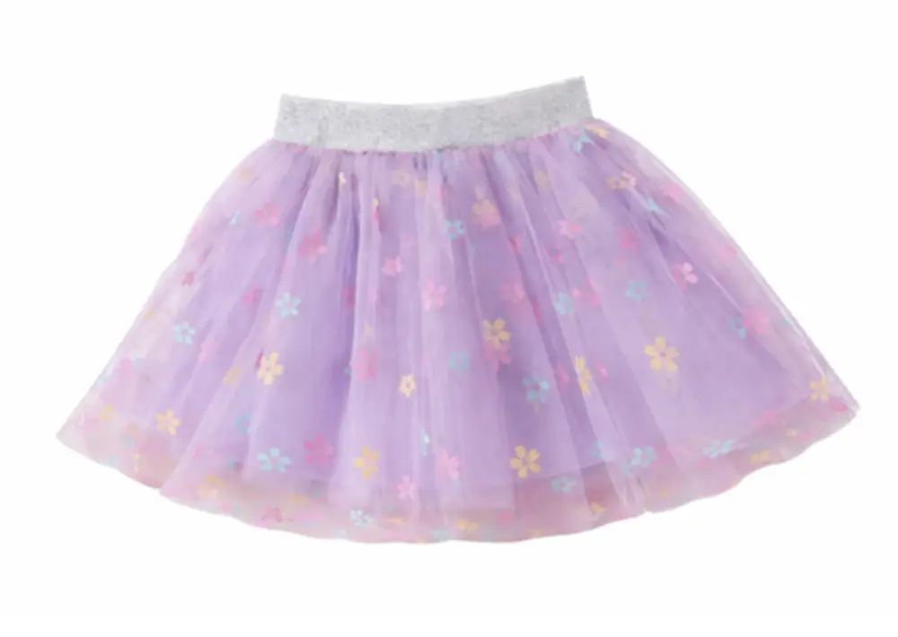 Ella & Monster Tyllkjol m. Blommor – Lila | Barnkläder - Temakläder - Utklädningskläder | BabyMode