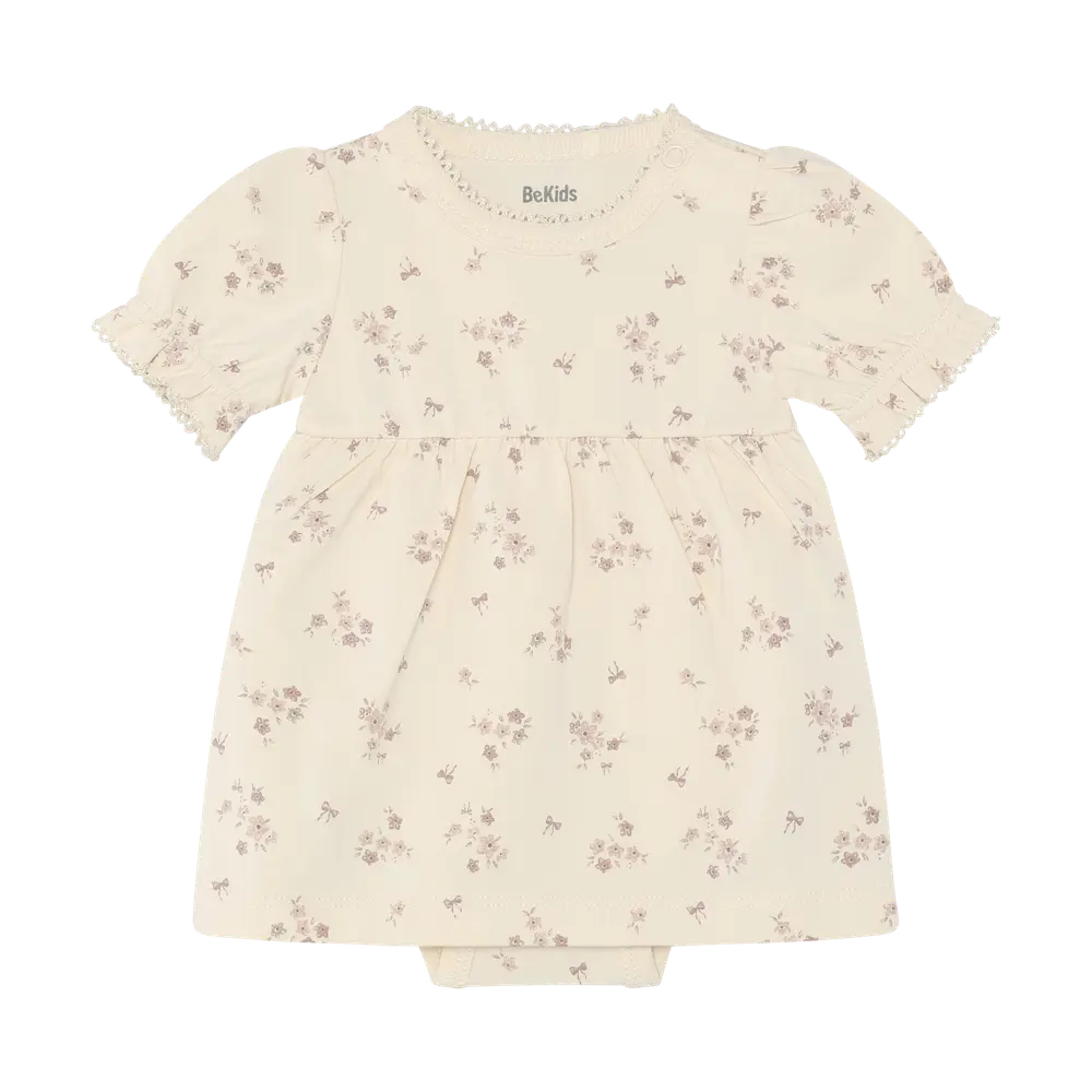 Bodyklänning m. Tryck - Shadow Gray - 80 | Barnkläder - Toppar - Klänningar - Bodyklänningar | BabyMode