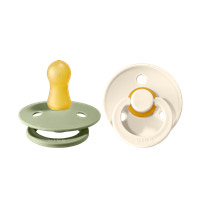 Napp Colour 2-pack Latex Rund 0-6 mån - Sage/Ivory