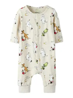 Selper Moomin Pyjamas - Peyote Melange | Kläder - Underkläder & pyjamas - Nattlinnen & pyjamas | BabyMode