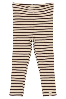 Leggings - Dark Grape/Off White | Kläder - Underdelar - Leggings | BabyMode