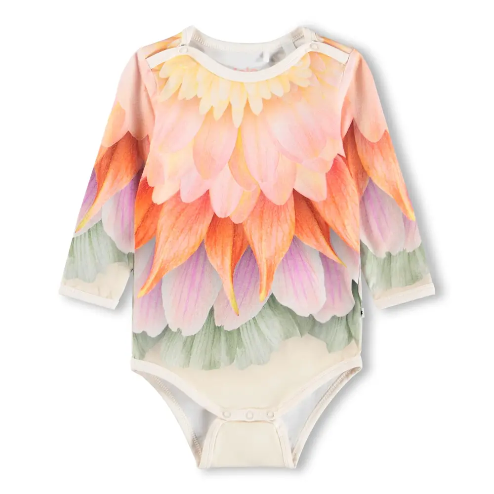 Foss Långärmad Body - Bright Petals - 56 | Barnkläder - Bodys & overaller - Långärmad body | BabyMode