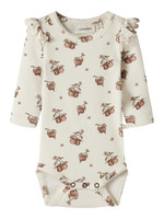 Lil' Atelier Gayo Kep Långärmad Slim Body - Turtledove