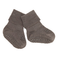 Skridsikre Strømper -  Merino Uld - Brown melange