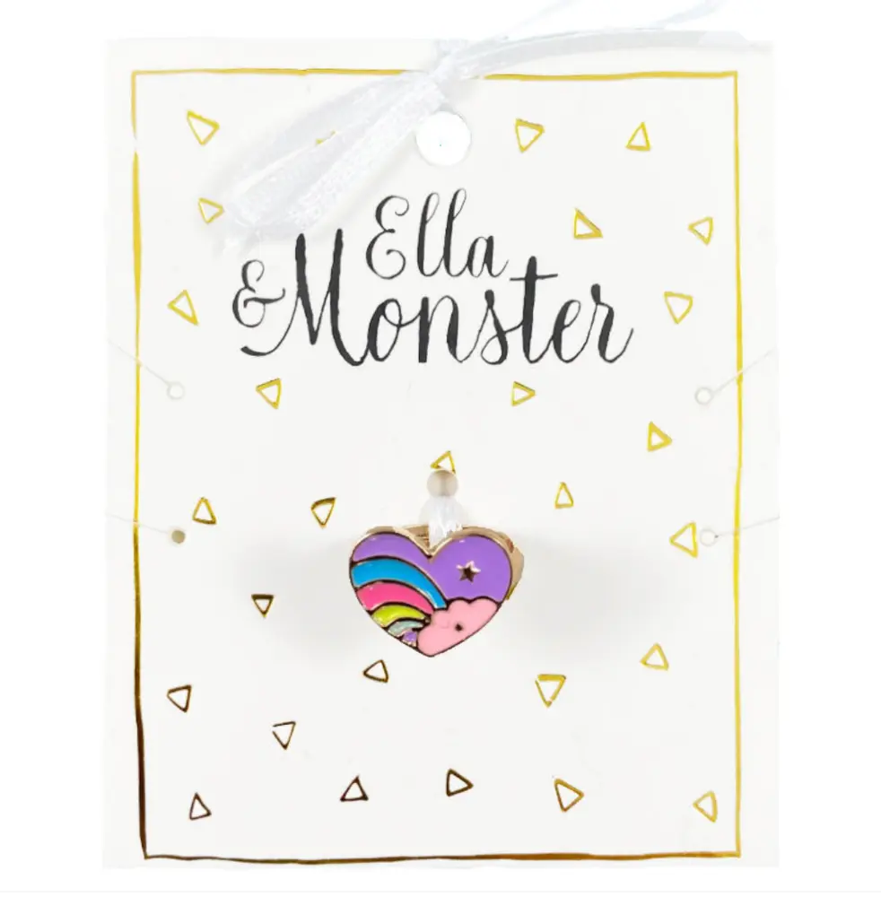Ring Rainbow Heart Purple | Barnkläder - Temakläder - Festkläder & tillbehör | BabyMode