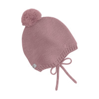 Huttelihut Ullstickad Mössa m. Pompom - Woodrose