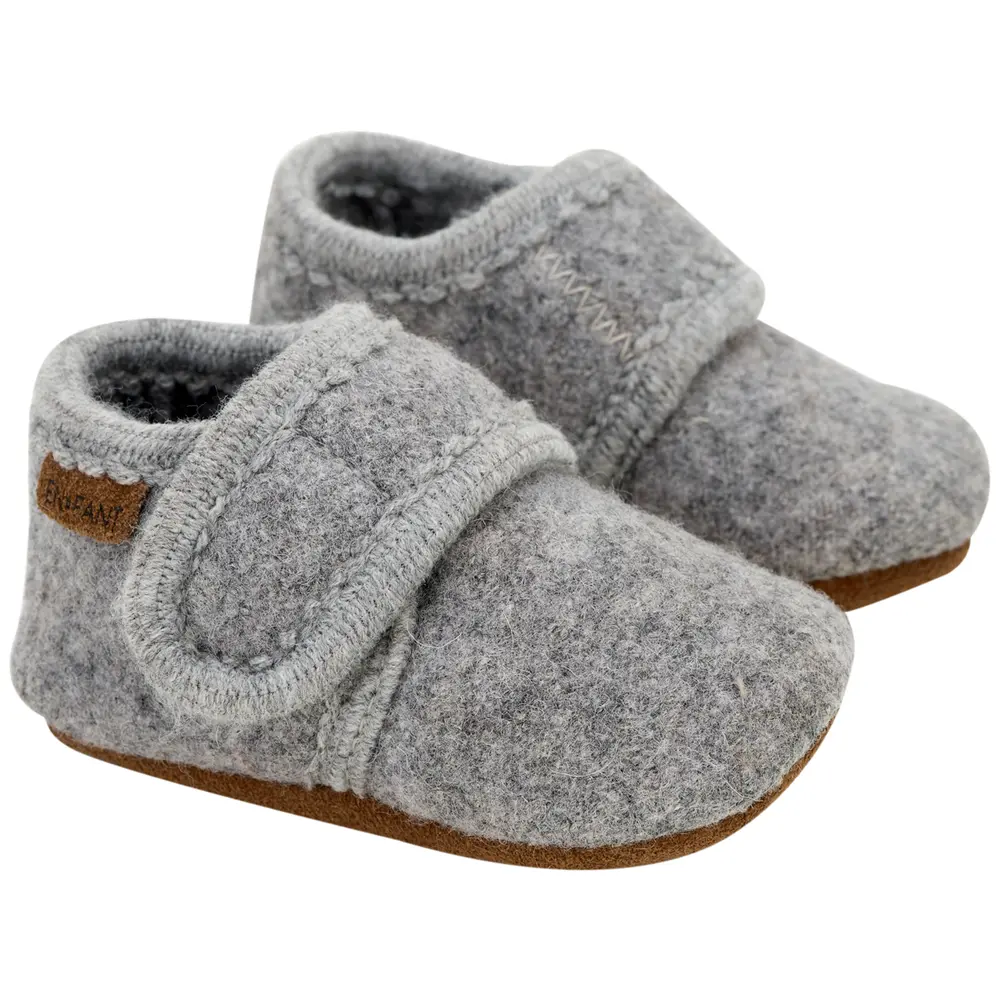 Ulltofflor - Grey Melange - 19/20 | Barnskor - Inneskor & tofflor - Ulltofflor | BabyMode