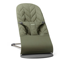 Babysitter Bliss Vävd Bladmönstrad Quilt - Mörkgrön