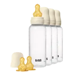 Rund nappflaska Latex 4-Pack 270ml - Ivory | Baby & Barn - Äta - Nappflaskor | BabyMode