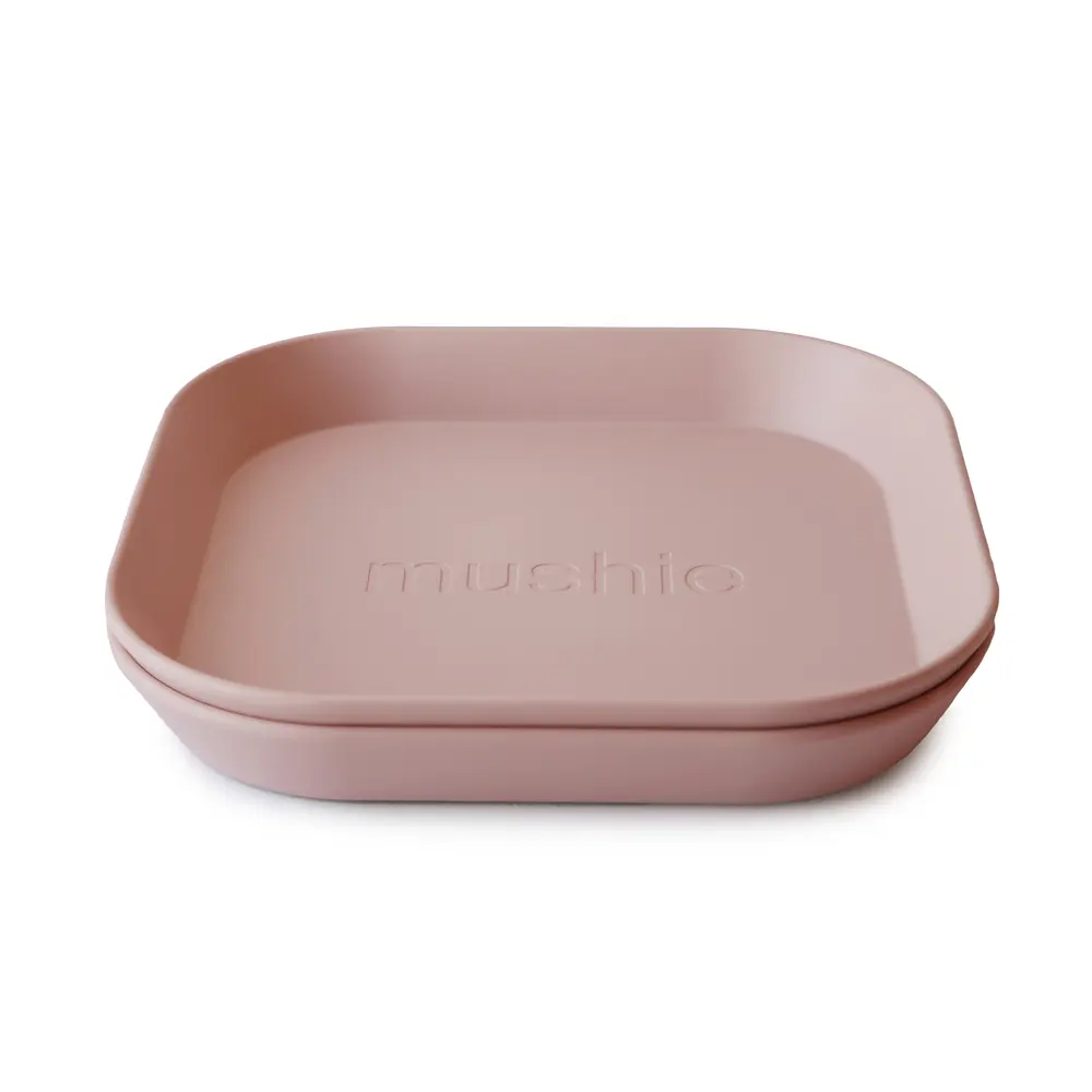 Mattallrik Kvadrat 2-Pack - Blush | Baby & Barn - Äta - Barnserviser | BabyMode