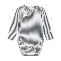 Långärmad Wrap Rib Body - Vintage Indigo | Kläder - Bodys & overaller - Långärmad body | BabyMode
