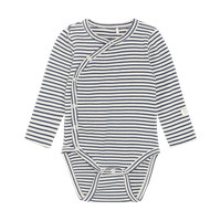 Långärmad Wrap Rib Body - Vintage Indigo