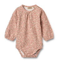 Elmine Body Långärmad - Rose dust flower meadow
