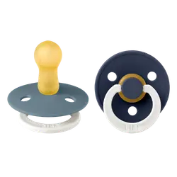 Napp Colour Night 2-pack Latex Rund 6-18 mån - Petrol/Deep Space | Baby & Barn - Sköta - Nappar | BabyMode