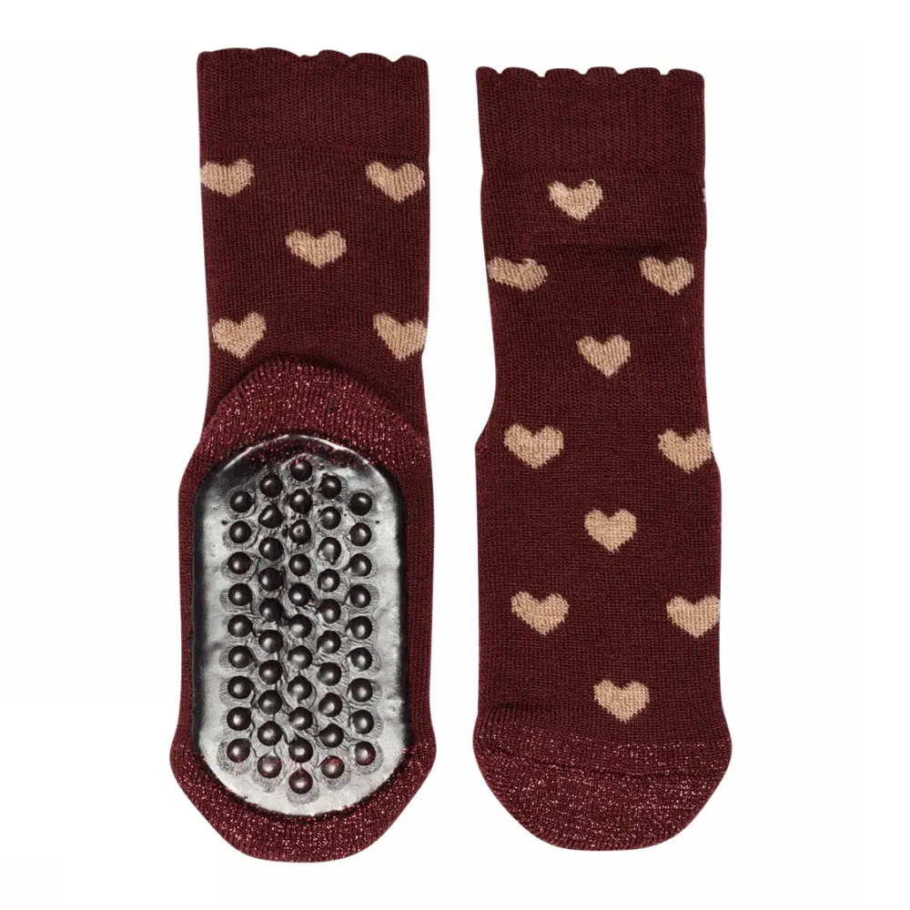 MP Denmark Rosalia Strumpor Anti-Slip - Wine Red - 25/28