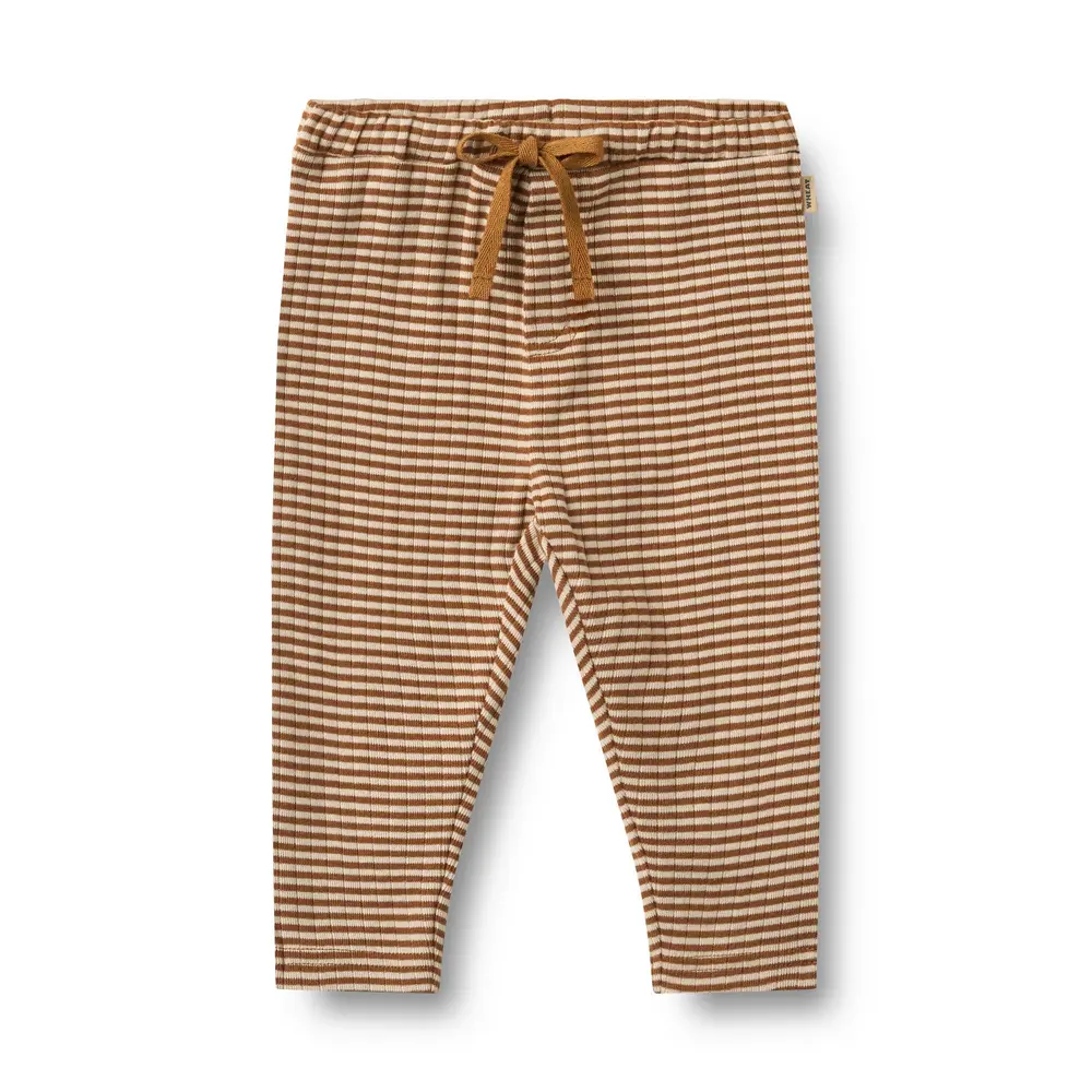 Wheat Manfred Jersey Byxor - Warm Hazel Stripe - 62