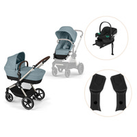 Cybex Eos Barnvagn Inkl. Aton B2 Med Bas Och Adapter - Stormy Blue