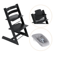 Stokke® Tripp Trapp Stol Bok Inkl. Newborn Set & Babyset - Black