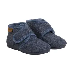 Ulltofflor - Navy Melange | Skor - Inneskor & tofflor - Ulltofflor | BabyMode