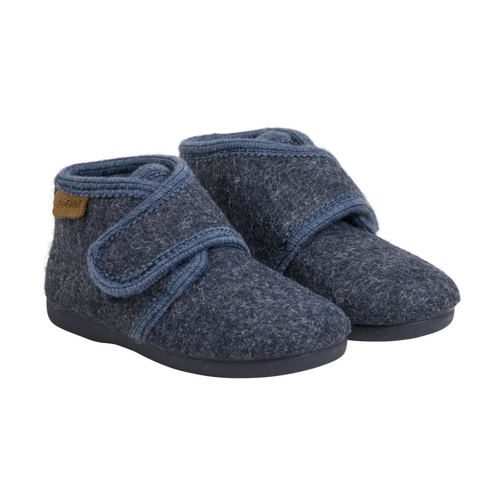Ulltofflor - Navy Melange - 27 | Barnskor - Inneskor & tofflor - Ulltofflor | BabyMode