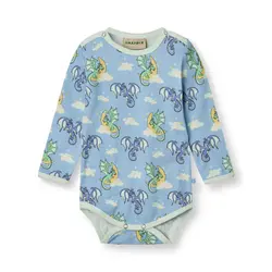 Långärmad body med sovande drakar - 737 | Kläder - Bodys & overaller - Långärmad body | BabyMode
