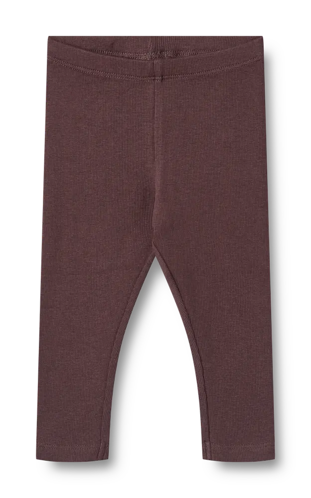 Rib Legging Maddy - Fudge - 18 MDR. | Barnkläder - Underdelar - Leggings | BabyMode