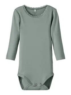 Långärmad Body Kab - Slate Gray | Kläder - Bodys & overaller - Långärmad body | BabyMode